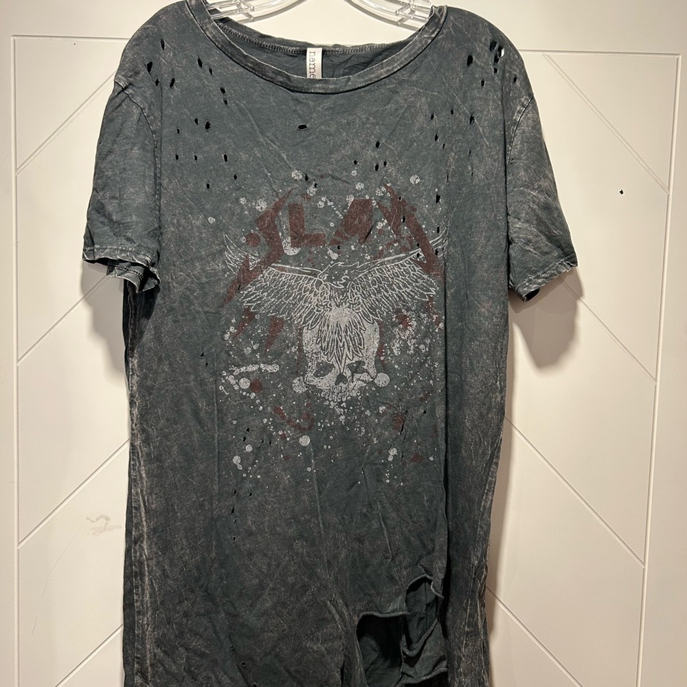 Mendocino Gray Short Sleeve Tee Vintage Style